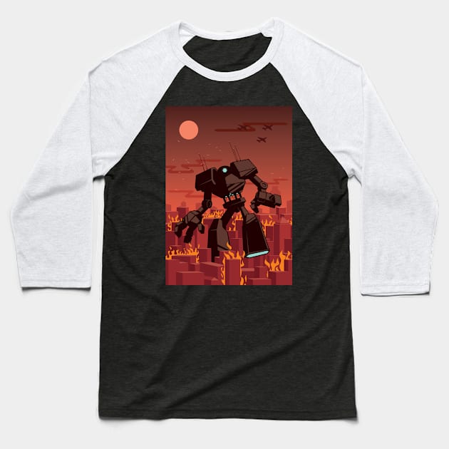 Giant Robot Baseball T-Shirt by Malchev